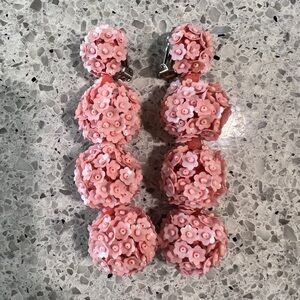 Sachin + Babi Pink Cluster Bouquet Clip-on Earrings